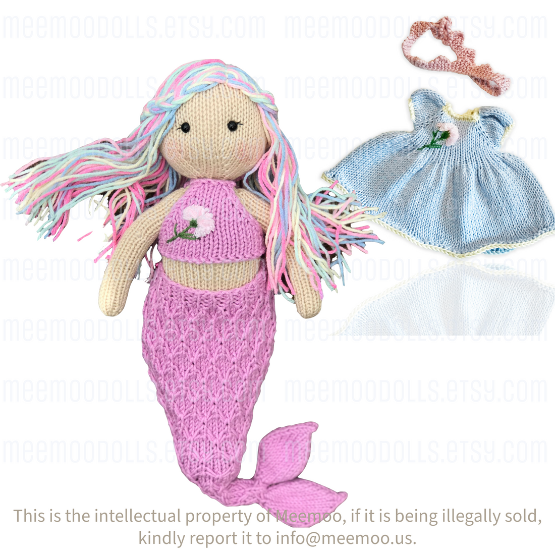 Knitting Waves: The Tale of the Mermaid Princess and the Yarn of the Sea