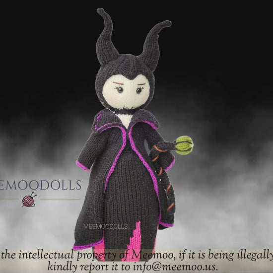 Knitting pattern: Thorn Enchantress Evil Fairy by MeemooDolls