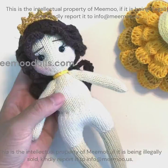 Enchanting Belle Étoile Doll Knitting Pattern - Handcrafted French Fairytale Princess. Meemoodolls