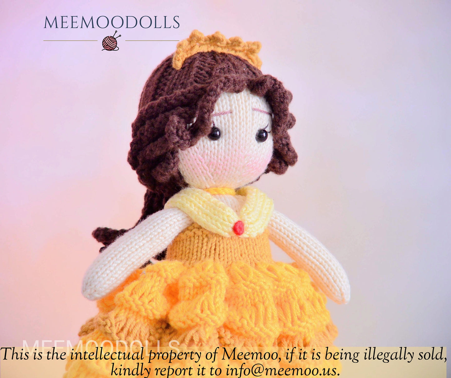 Enchanting Belle Étoile Doll Knitting Pattern - Handcrafted French Fairytale Princess. Meemoodolls