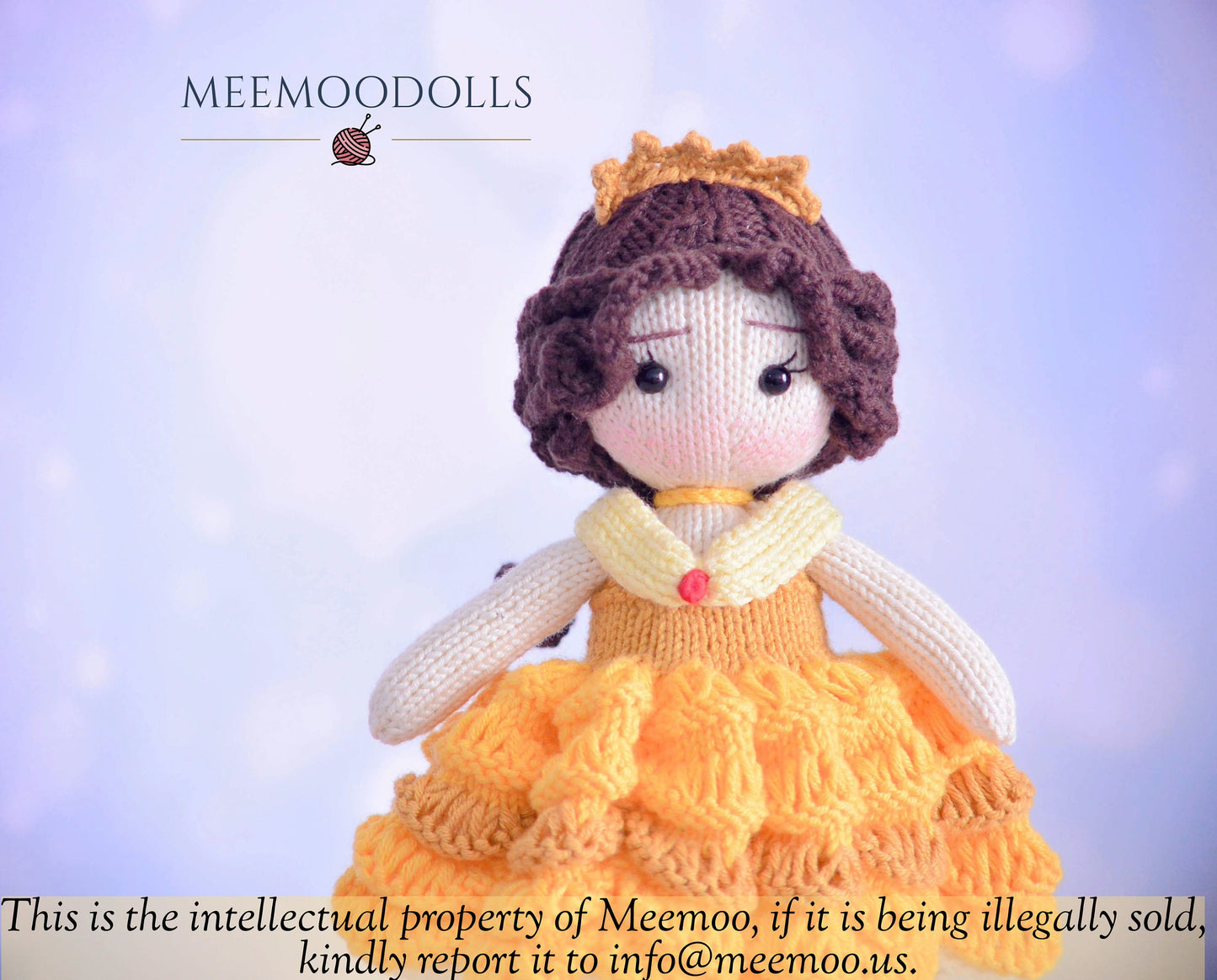 Enchanting Belle Étoile Doll Knitting Pattern - Handcrafted French Fairytale Princess. Meemoodolls