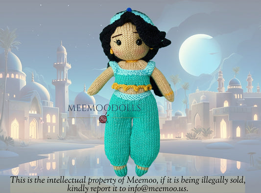 Arabian Princess Doll. Knitted toy patterns. Meemoodolls